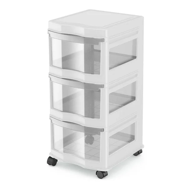 Life Story Classic 3-Shelf Storage Organizer Drawers - White (3 Pack)