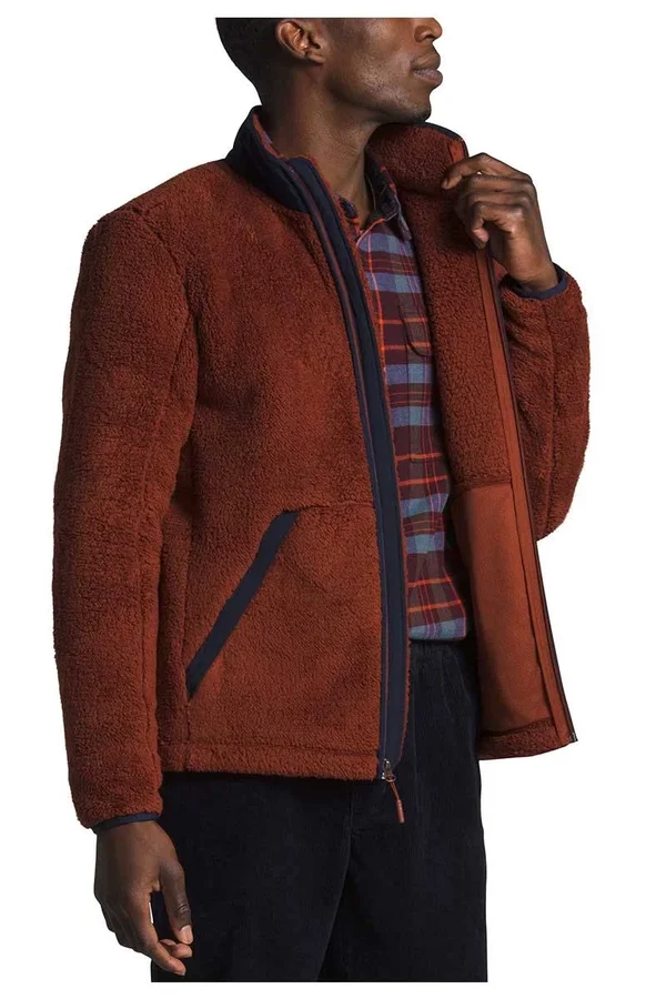 The North Face Men's Campshire Full-Zip Jacket: Brandy Brown-Aviator Navy