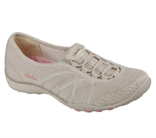 Skechers Women's Relaxed Fit Breathe Easy Sweet Jam Sneaker, Natural