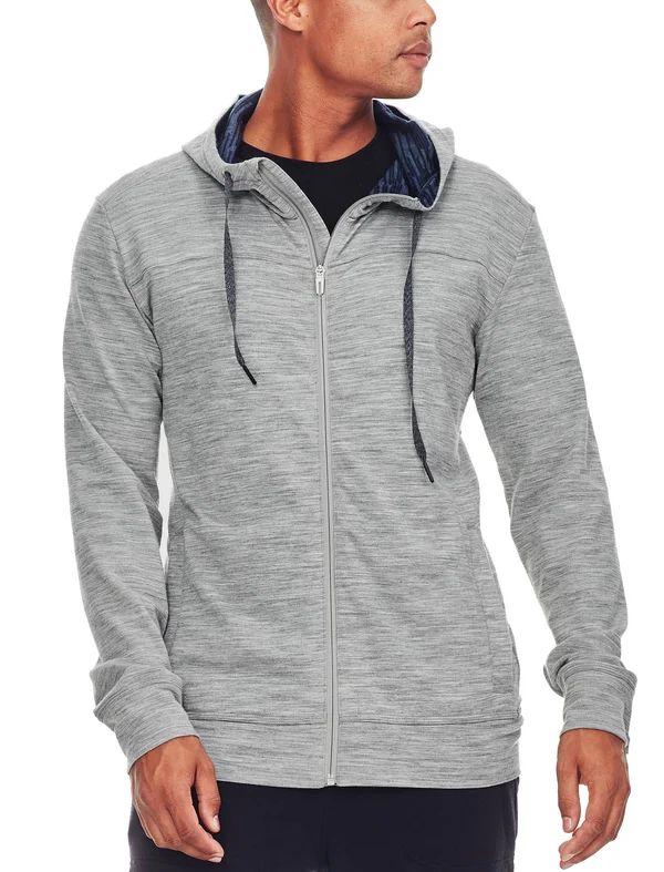 Icebreaker Shifter LS Zip Hood Men Metro Heather-Fathom Heather S Men