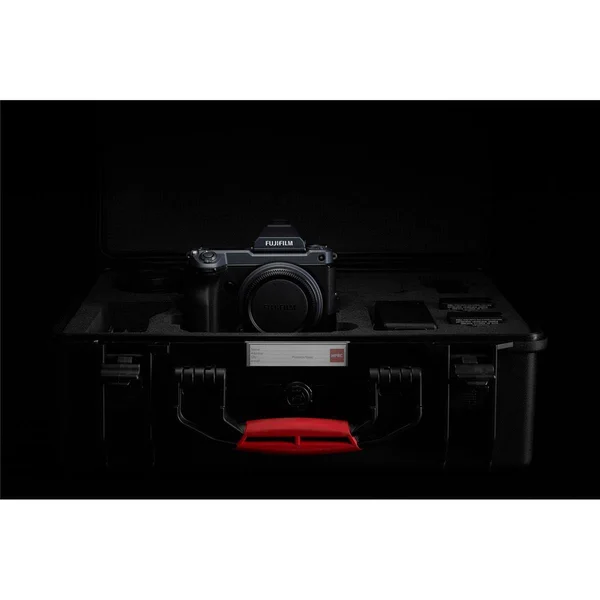 HPRC 2500 Resin Hard Case with Foam for Fujifilm Gfx100, Black with Red Handle GFX100-2500-01