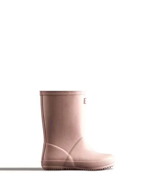 Hunter Pink Rain Boots - Original Kids First Classic Gloss Rain Boots - Size US 2