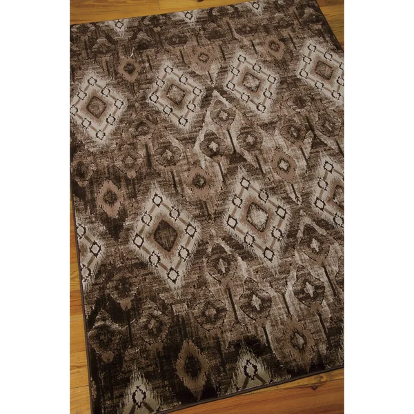 Nourison Karma KRM02 7&10x22 x 10&6x22 Chocolate Area Rug