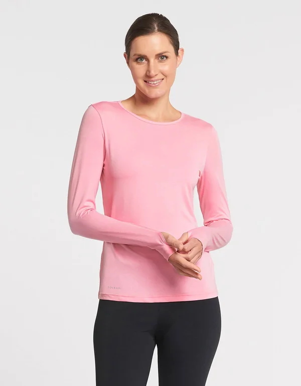 Sun Protective Long Sleeve T-Shirt for Women UPF 50+, UV Protection White