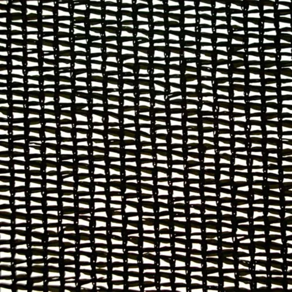 Riverstone Industries Knitted Shade Cloth with Grommets - Size: 10& x 25&, Black