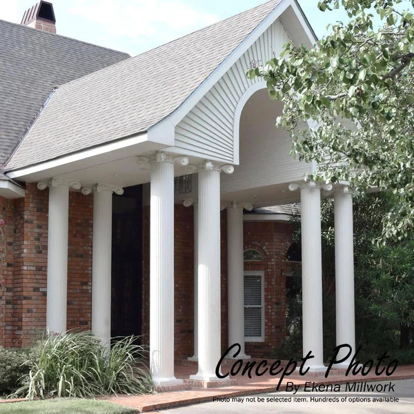 AFCO 8& x 5-1/2x22 Endura-Aluminum Craftsman Style Column - Square Shaft (Load-Bearing 20, 000 lbs), Non-Tapered, Textured White