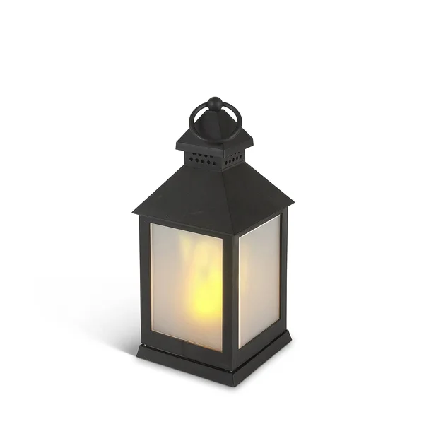 Fireglow LED Plastic Lantern with Frosted Panes - 9.25 inch