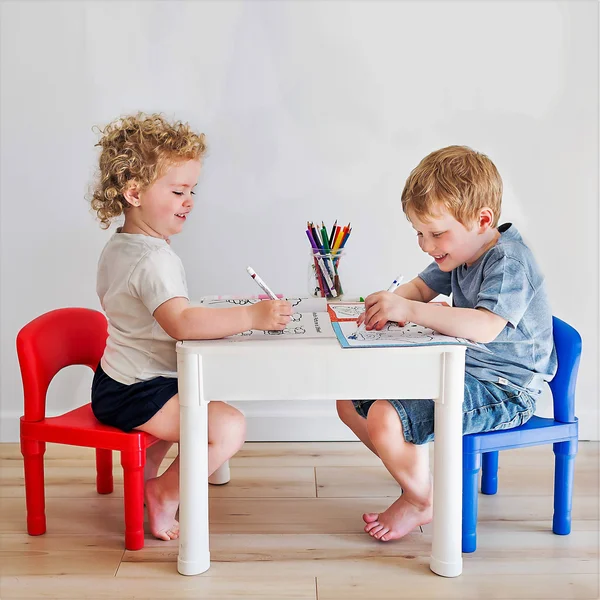 Playbuild Kids 4 in 1 Play & Build Table Set for Indoor Activity, Outdoor Water Play, Toy Storage & Building Block Fun I, 21 x 20.5 x 4.5 inches