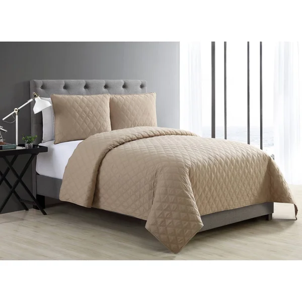 VCNY Home Buckingham Quilted Diamond Coverlet Set - Aqua, Twin XL