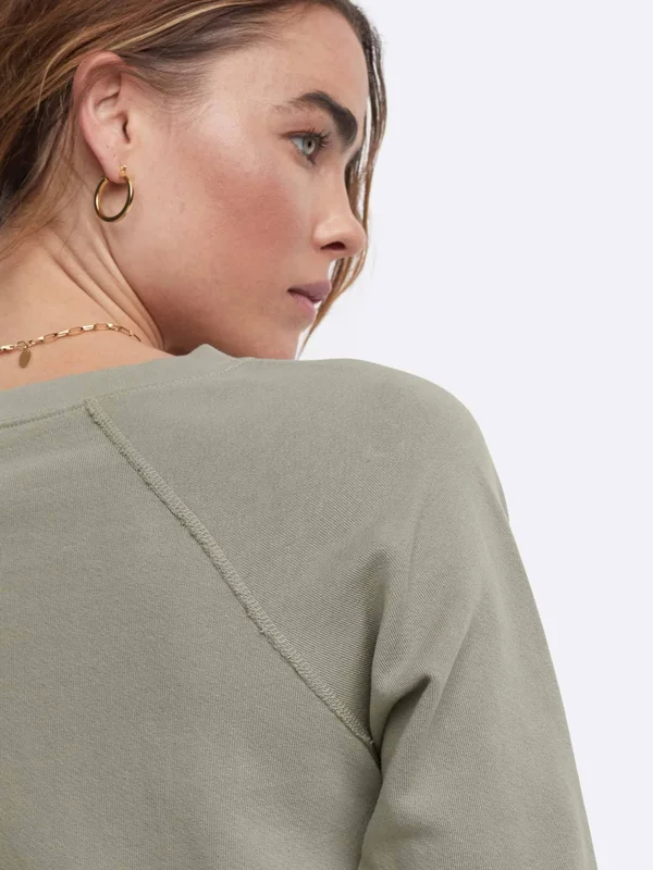 Organic Terry Raglan Sweatshirt Sage, 3X