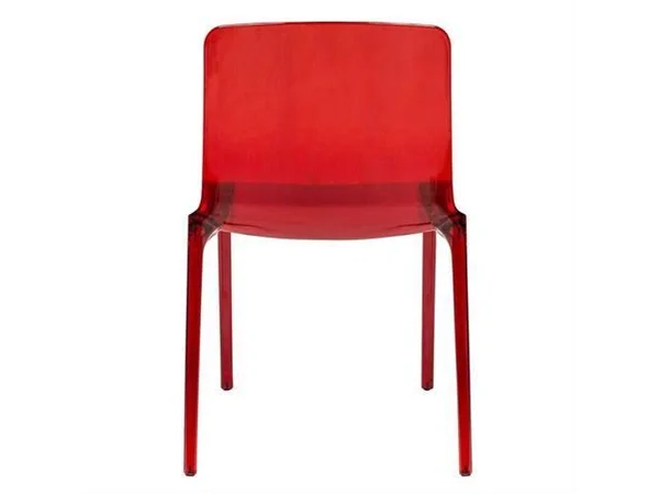 LeisureMod Murray Mid-Century Modern Dining Side Chair in Red Set of 4