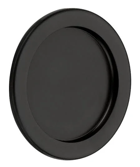Emtek Round Tubular Pocket Door Passage Pull (Flat Black)