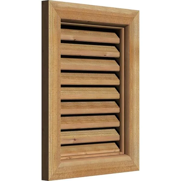 Ekena Millwork GVWVE36X2400RFUWR 36x22W x 24x22H Vertical Gable Vent (41x22W x 29x22H Frame Size): Unfinished - Functional, Rough