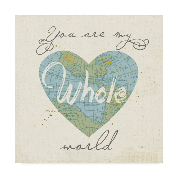 Trademark Fine Art Wap07510-C1818Gg Pela Studio 'Love Map II' Canvas A
