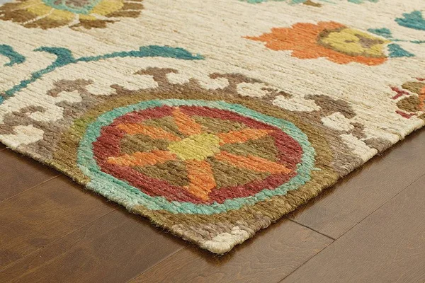 Tommy Bahama Valencia 57710 Beige/ Multi Area Rug - 3&6x22 x 5&6x22