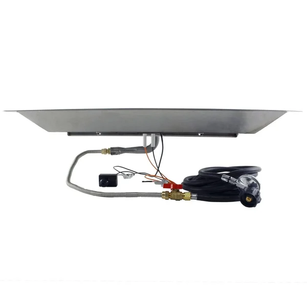 Outdoor GreatRoom 16 in. Square Pewter GAS Burner