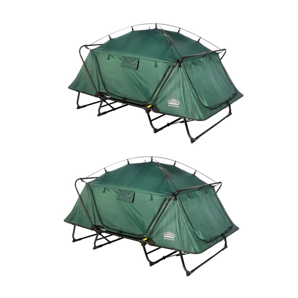Kamp-Rite 2 Person Folding Off The Ground Camping Sleeping Bed Tent Cot (2 Pack)