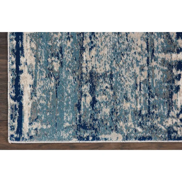 Nourison Maxell MAE16 5&3x22 x 7&3x22 Ivory Blue Area Rug