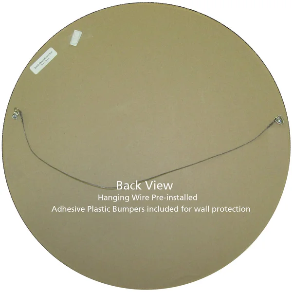 Saratoga Framed Round Mirror in Gold Spray (15x15)