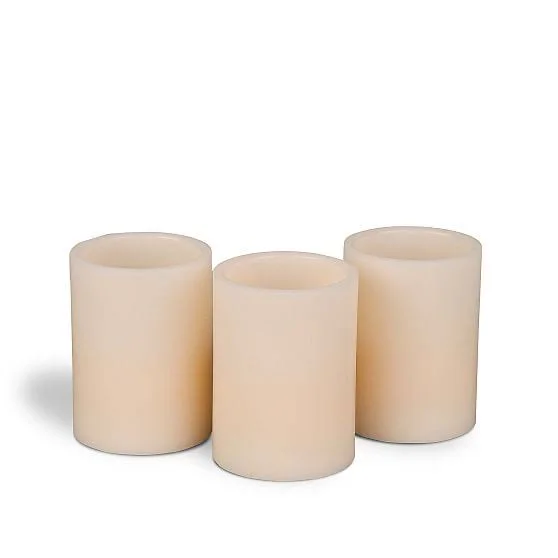 Flameless Pillar Candles - Set of 2