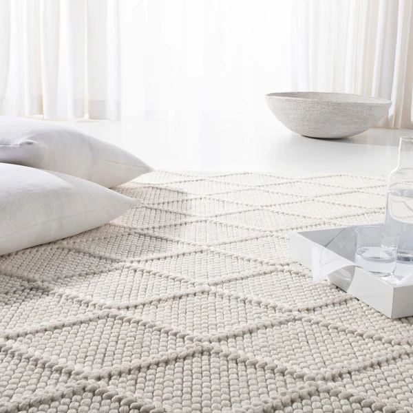 Lauren Ralph Lauren Handmade Millie Trellis Wool/Silk Rug - 2&3x22 x 10& Runner - Ivory