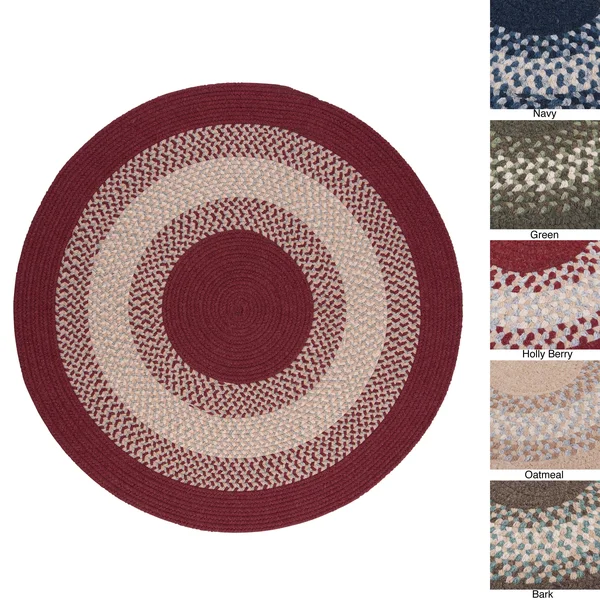 Colonial Mills Cozy Cabin Braided Reversible Indoor Area Rug - 6& x 6& Round - Green