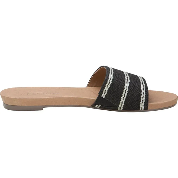 Hari Mari Sydney Woven Slide Sandal - Women's Black/Natural, 11.0
