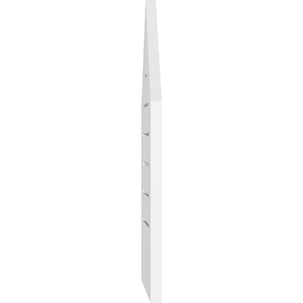 Ekena Millwork GVPPE20X3401SF-09 20x22W x 34x22H Peaked Top Surface Mount PVC Gable Vent 9/12 Pitch: Functional - w/ 3-1/2x22W x