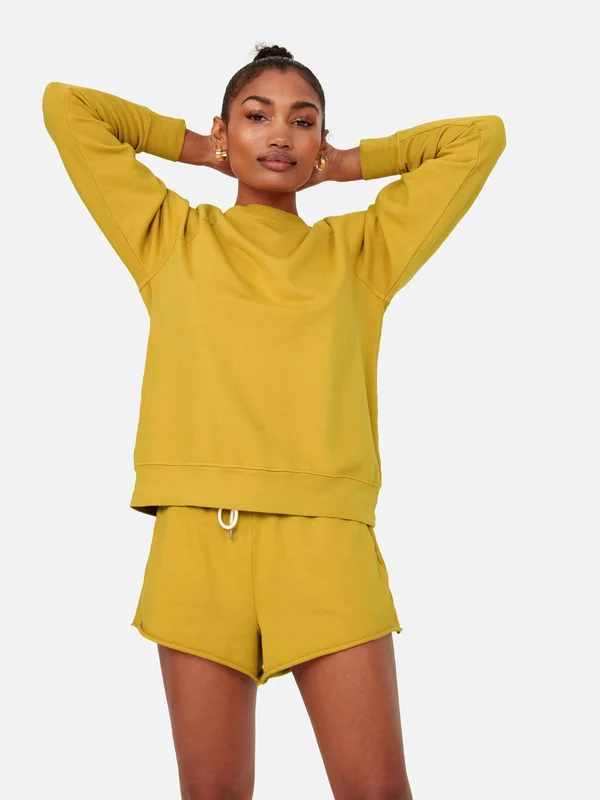 Organic Terry Raglan Sweatshirt Saffron - S