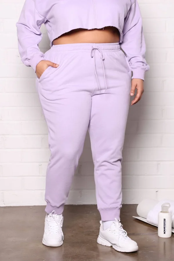 Womens Training Active Jogger in Lavender Size 3X by Fashion Nova