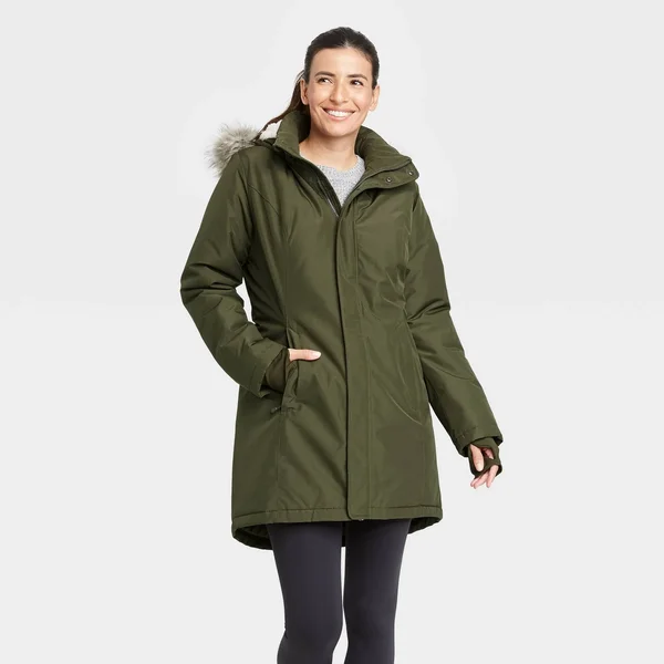 All In Motion Jackets & Coats, Women's Faux Fur Parka Jacket Green Nwt, Color: Green, Size: S, Kc022710&s Closet