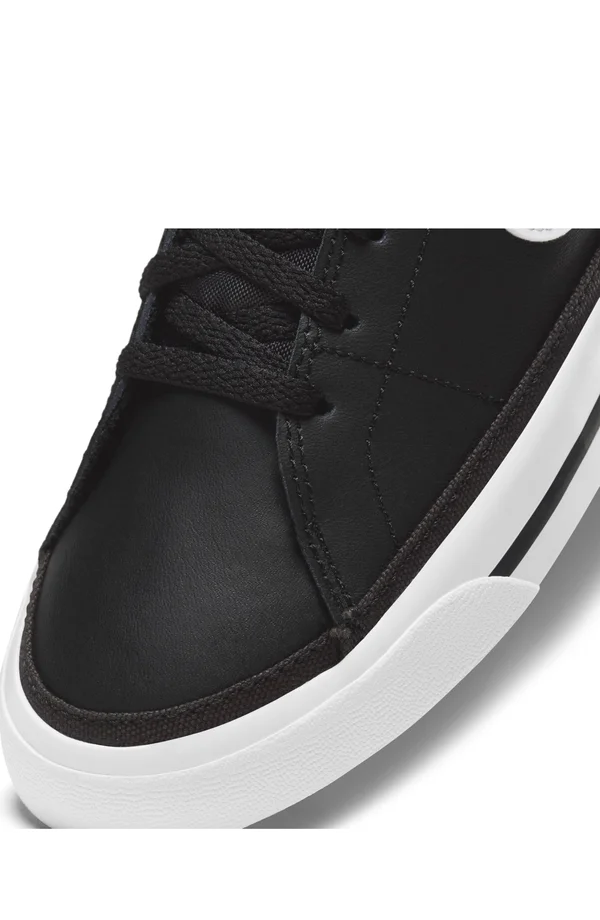 Nike Court Legacy Black/White Grade School Kids& Shoes, Size: 4