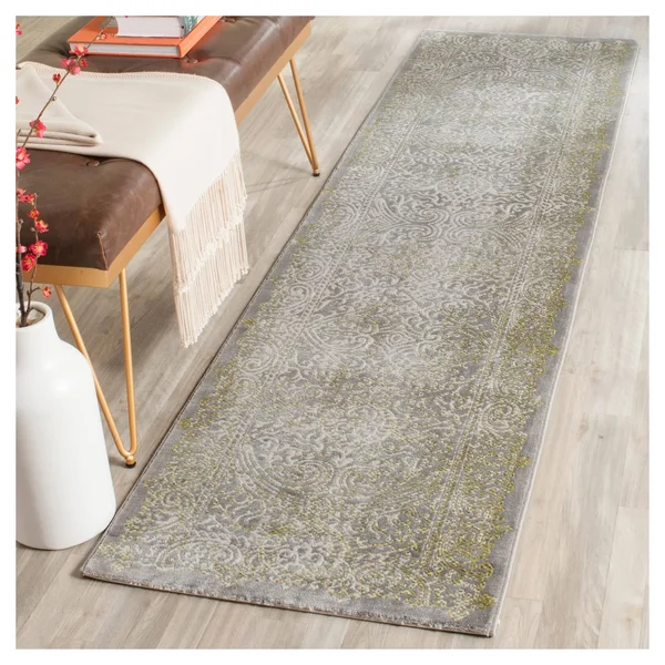 Safavieh Passion PAS404D Grey, Green Rug 2& 2x22 x 8& 0x22 Runner