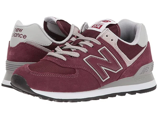 New Balance Women's 574 Core - Red/White (Size 5)