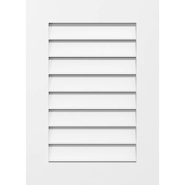 Vertical Surface Mount: Functional - Standard Frame PVC Gable Vent Ekena Millwork Size: 32x22 W x 28x22 L