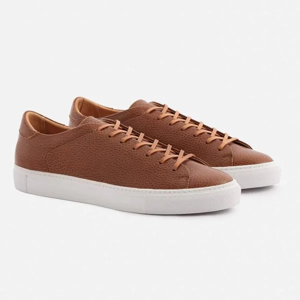 Beckett Simonon Reid Sneakers - Pebbled - Tan/White, Size 14, Men's Sneakers