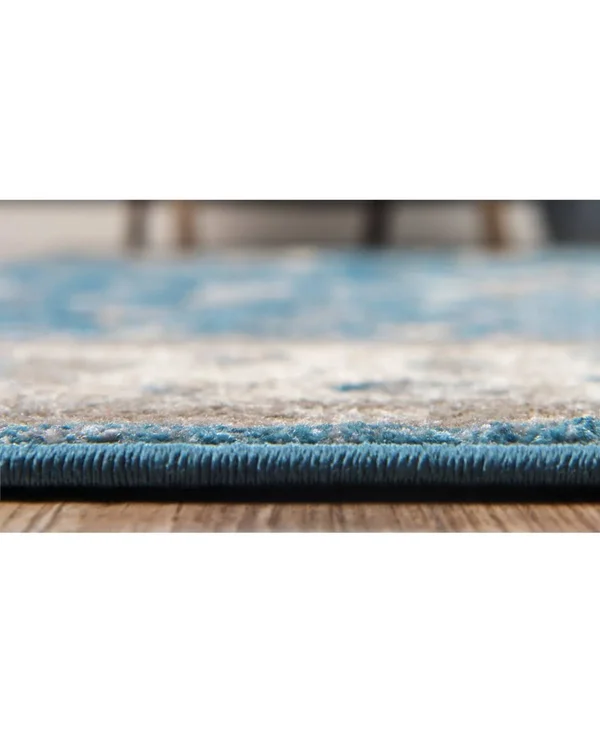 Unique Loom Itzling Salzburg Area Rug - 10& x 13& Light Blue
