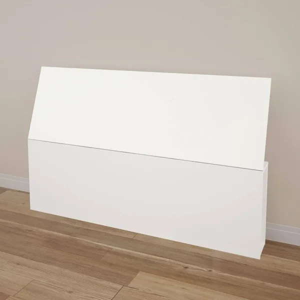 Nextera Queen Platform Bed with Storage Headboard, White