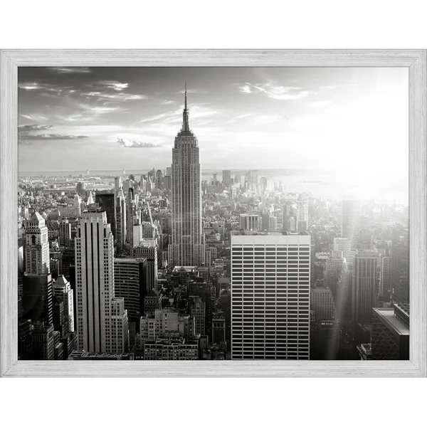 Easy Art Prints PhotoINC Studio's 'New York' Premium Canvas Art - 18 x 24 - Brazilian Barnwood Frame