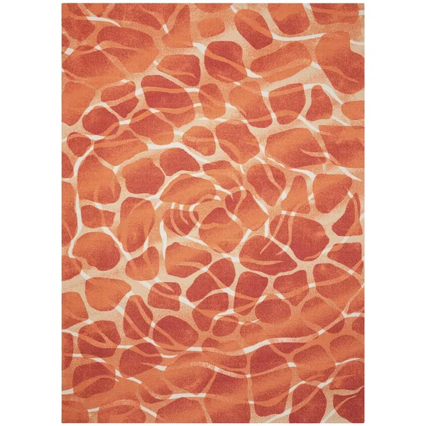 Nourison Coastal Area Rug, Orange, 7&9x22 x 10&10x22