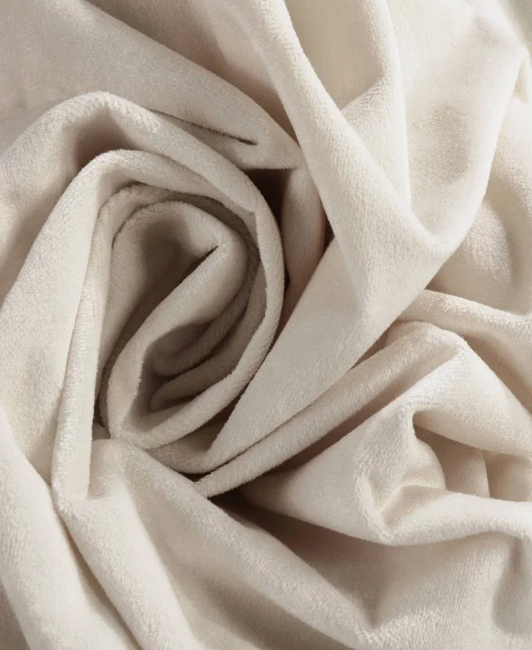 Ivory Velvet Blackout Extra Wide Curtain PANEL - Beige