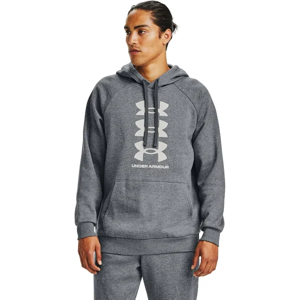 Under Armour Men's Rival Fleece Multilogo Hoodie - Gray - MD