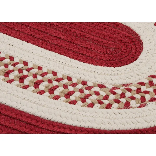 Colonial Mills Flowers Bay Red 4&x6& Oval Rug