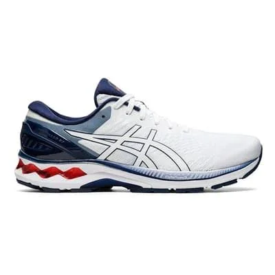 Asics Gel-Kayano 27 Running Shoes White Blue Red - 42