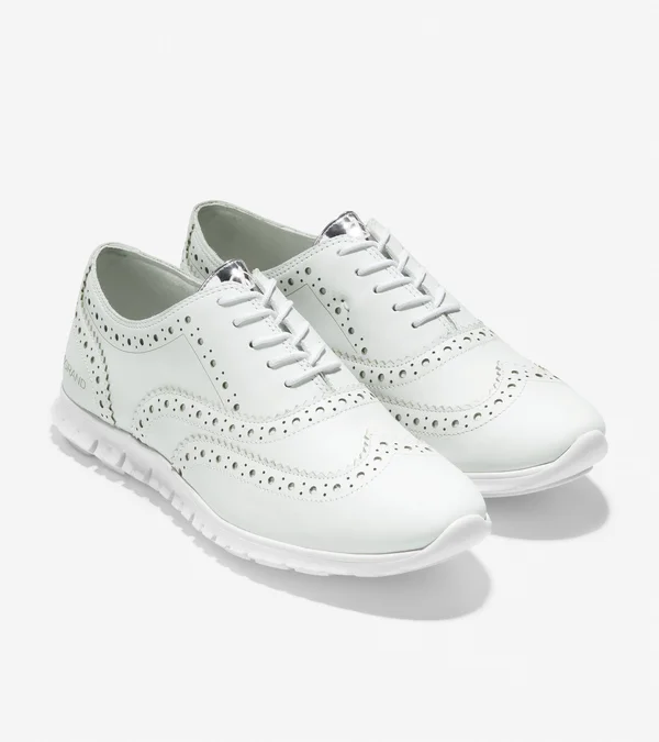 Cole Haan ZER谿RAND Wingtip Oxford - White - Lace-ups