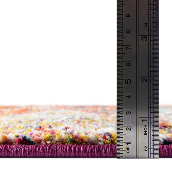 Unique Loom Geometric Trellis Frieze Runner Rug - Multi, 2& x 6&
