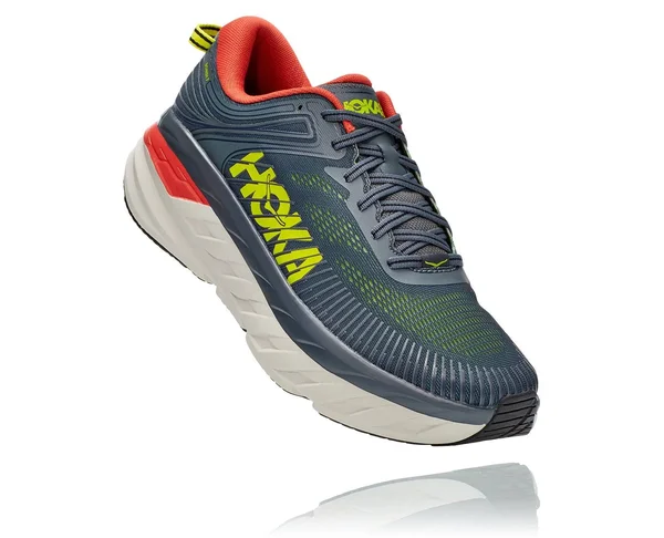 Hoka One One Men's Bondi (Wide) 7 Turbulence-Chili, 7