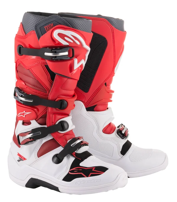 Boots Alpinestars Tech 7 White - Red, Burgundy