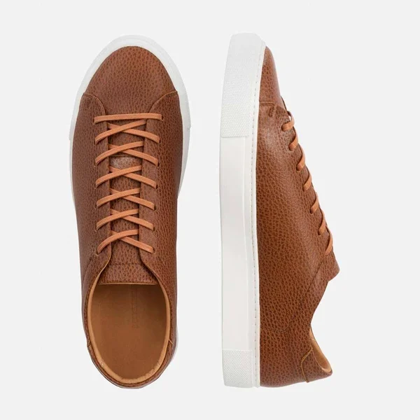 Beckett Simonon Reid Sneakers - Pebbled - Tan/White, Size 14, Men's Sneakers