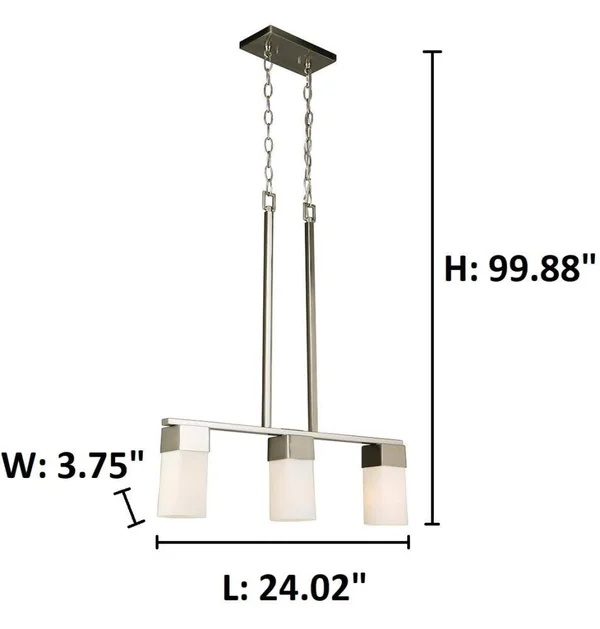 Eglo Ciara Springs 3-Light Brushed Nickel Multi Pendant 202868A
